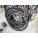 Qty of various bike wheels and tyres