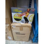 Box containing 20 pairs of hot shapers fitness power knee pant sets