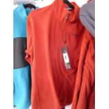 +VAT Berghaus half zip fleece in red (size XL), together with a Berghaus half zip fleece in black (