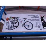 +VAT Boxed 3 section bike stand with storage above