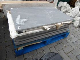 13 grey slate slabs/floor tiles