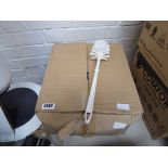 Box containing large qty of toilet brushes