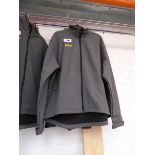 +VAT DeWalt full zip grey waterproof jacket (size XXL), together with a DeWalt quarter neck zip up