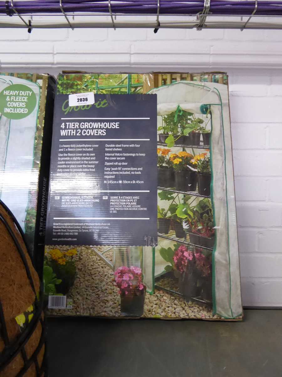 +VAT Boxed 4 tier garden grow house (145 x 59 x 45cm)