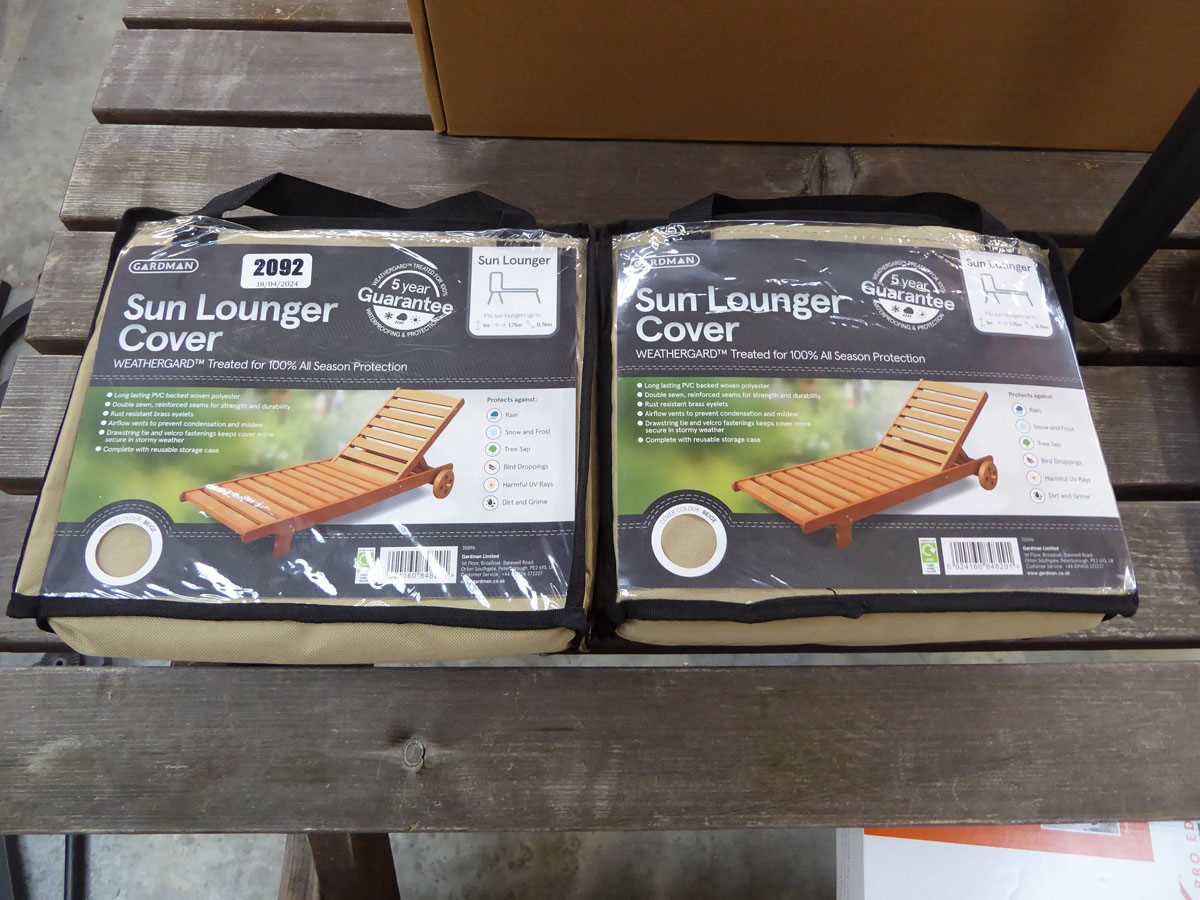 2 garden sun lounger covers