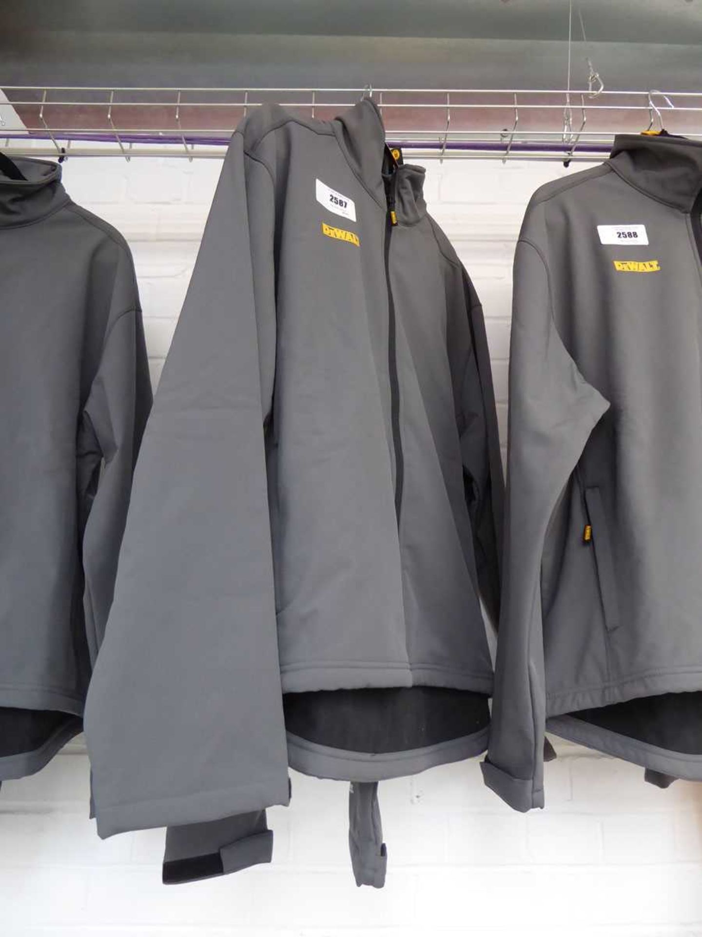 +VAT 2 DeWalt full zip grey waterproof jackets (size XXL)