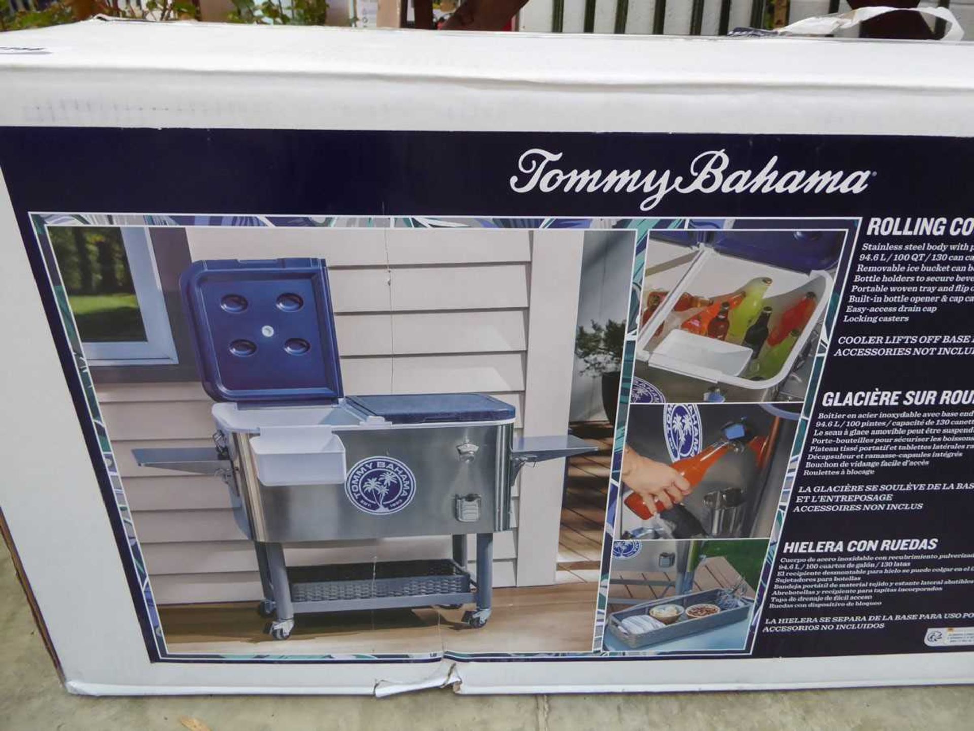 +VAT Boxed Tommy Bahama stainless steel 94.6L cooler - Image 2 of 2