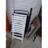 Qty of various garden folding chairs and tables