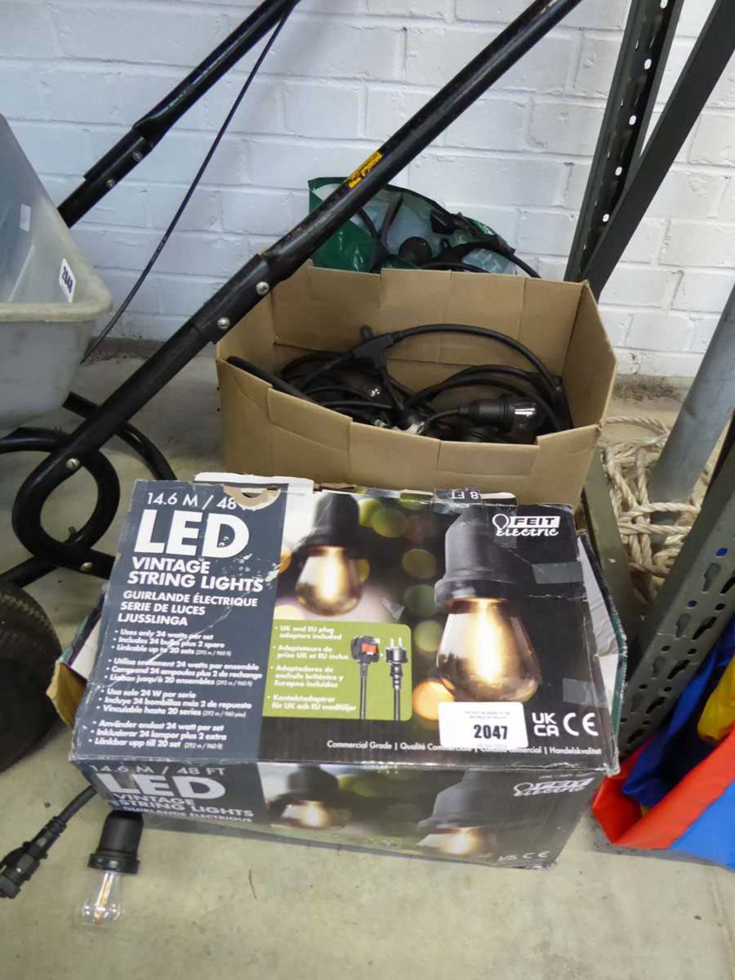 +VAT 2 sets of LED vintage garden string lights (1 boxed, 1 unboxed)