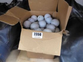 Box containing approx 112 mixed branded used golf balls