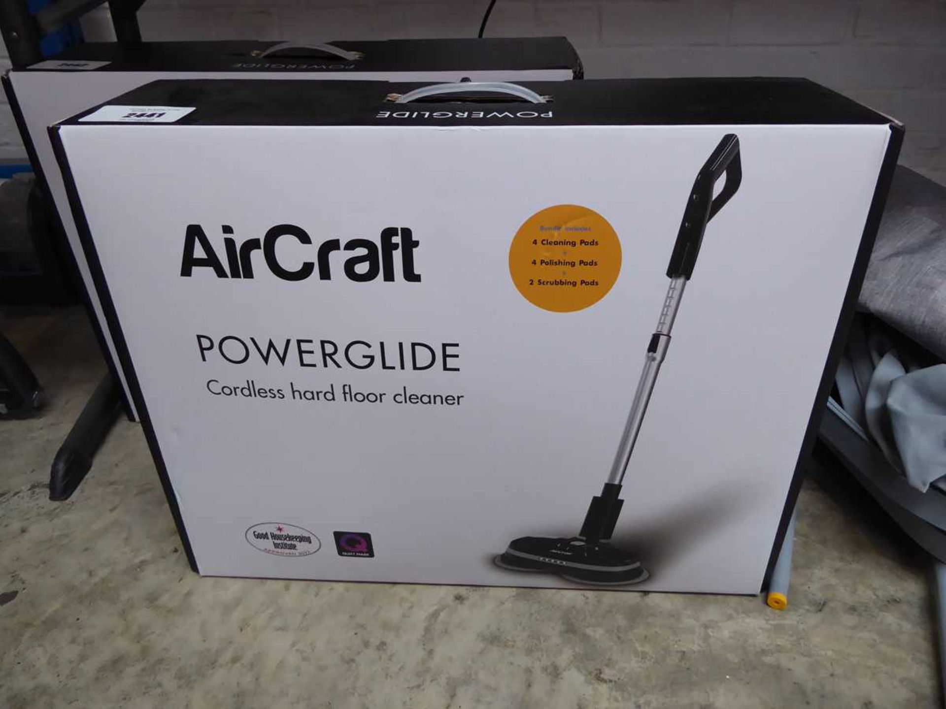 +VAT Boxed Aircraft Power Glide cordless hard floor cleaner