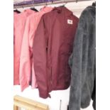 +VAT Columbia full zip jacket, together with a button up quarter neck fleece in burgundy