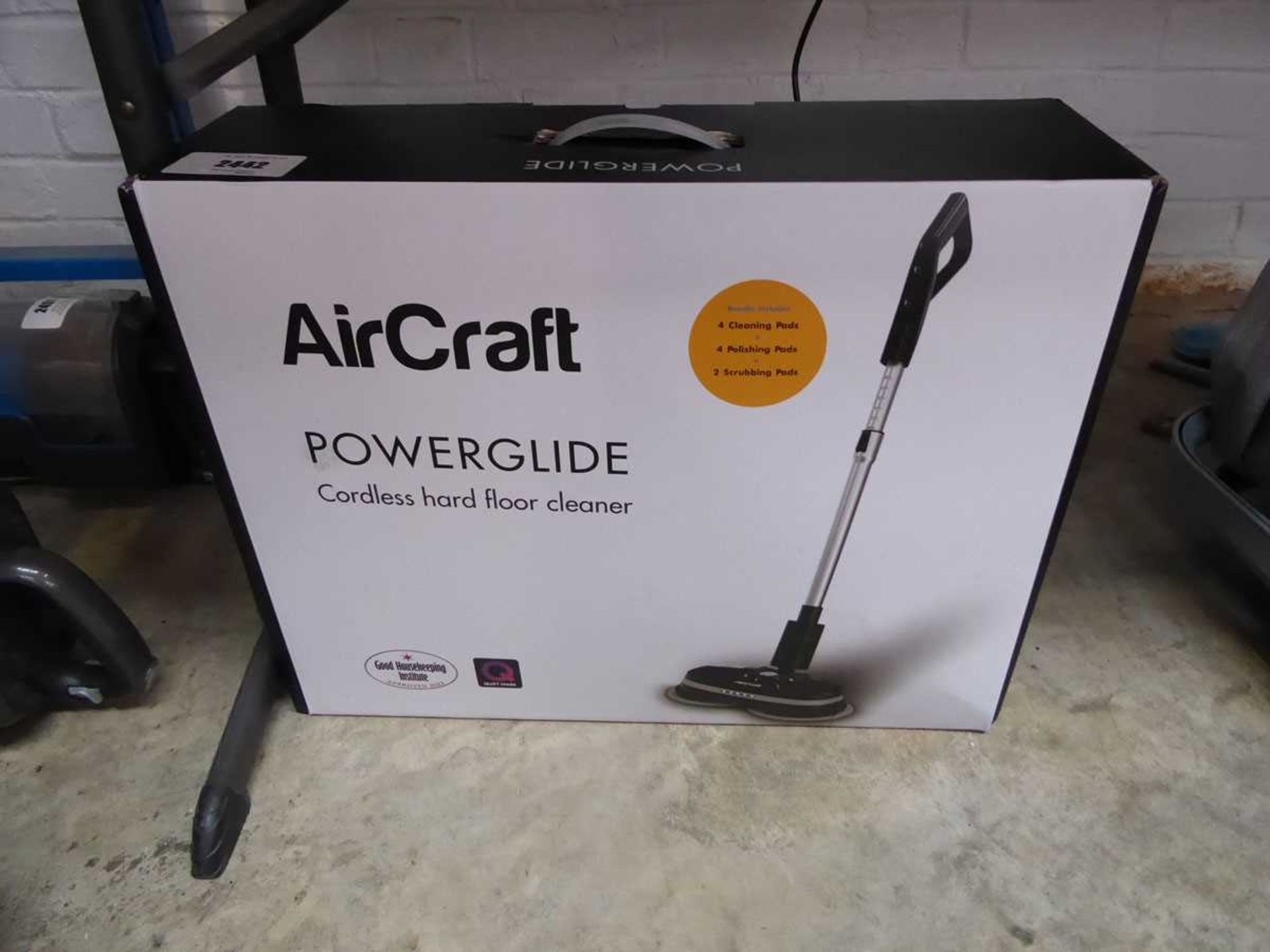 +VAT Boxed Aircraft Power Glide cordless hard floor cleaner