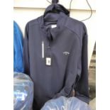 +VAT 2 Callaway quarter neck zip up long sleeve tops in navy (size XXL)