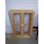 2 pine framed ceiling windows