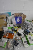 +VAT Selection of mobile phone accessories to include phone cases, charging cables, screen