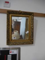 Small gilt framed rectangular wall mirror