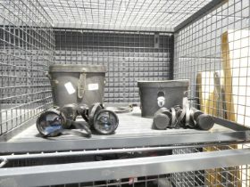 Cage containing 2 pairs of binoculars with cases to include prinzlux extra light 7x50 and Hans Weiss