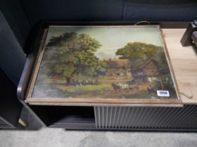 Pair of framed and glazed farming scenes