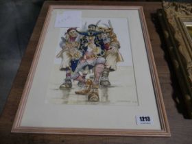 Framed and glazed print of pirates by D Denahy '04