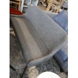 Modern dark grey diamond stitch 2 seater bench
