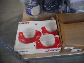 +VAT Guzzini set of 6 espresso cups and saucers, boxed