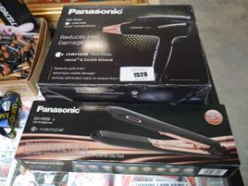 +VAT Panasonic hairdryer together with a Panasonic Nanu hair straighteners