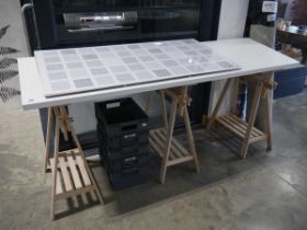 +VAT Modern white artist table / trestle table
