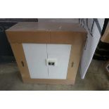 White metal 2 door cabinet