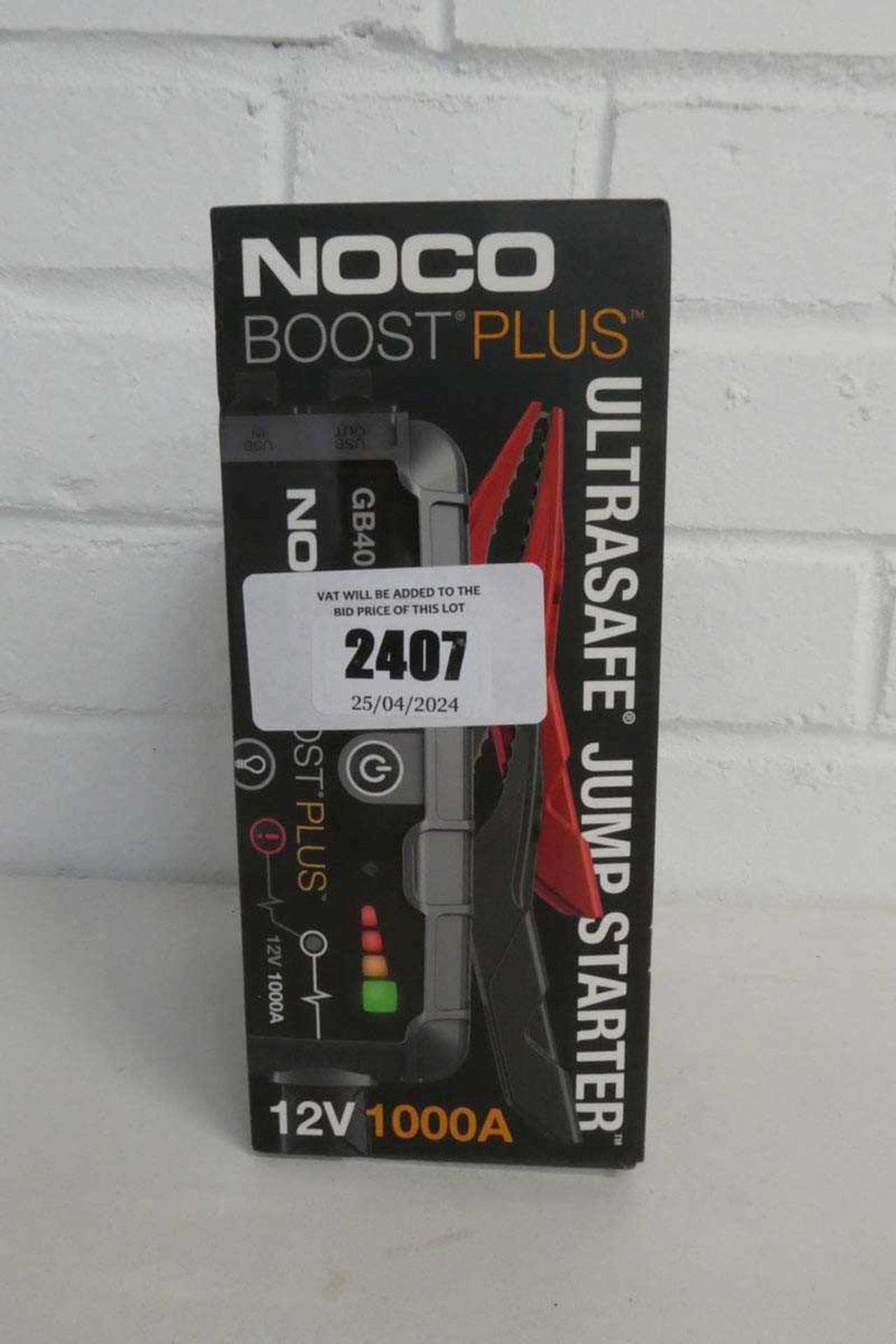 +VAT Boxed Noco GB40 boost plus 12v ultra safe jump starter