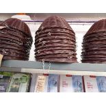 10 brown rattan effect hanging baskets, 35cm (14")