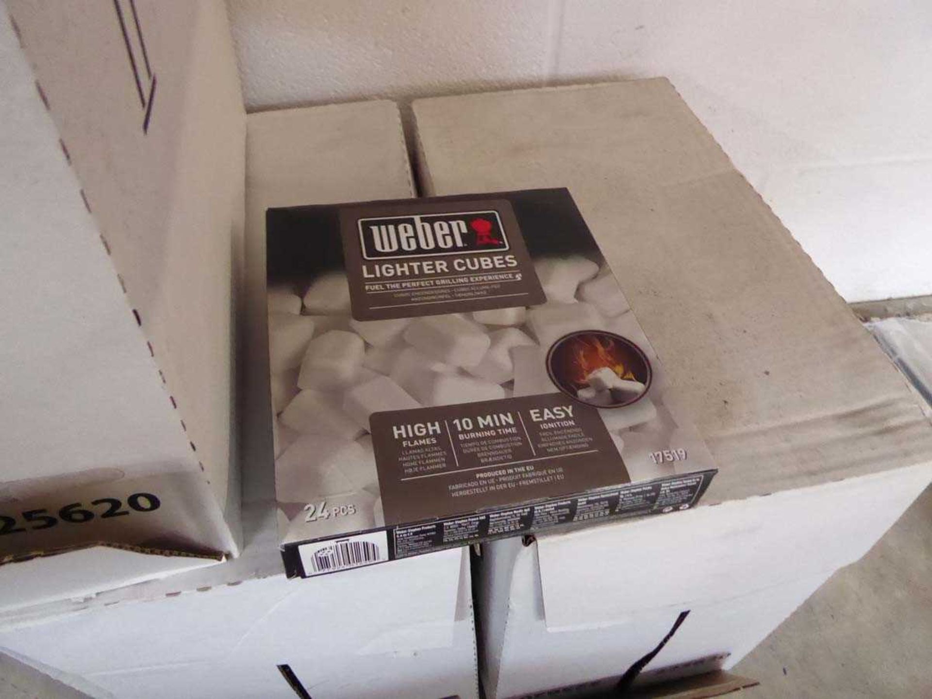 4 boxes containing 24 packs of Weber fire lighter cube sets - Image 2 of 2