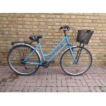 Ladies Apollo Caf town cycle in blue with basket