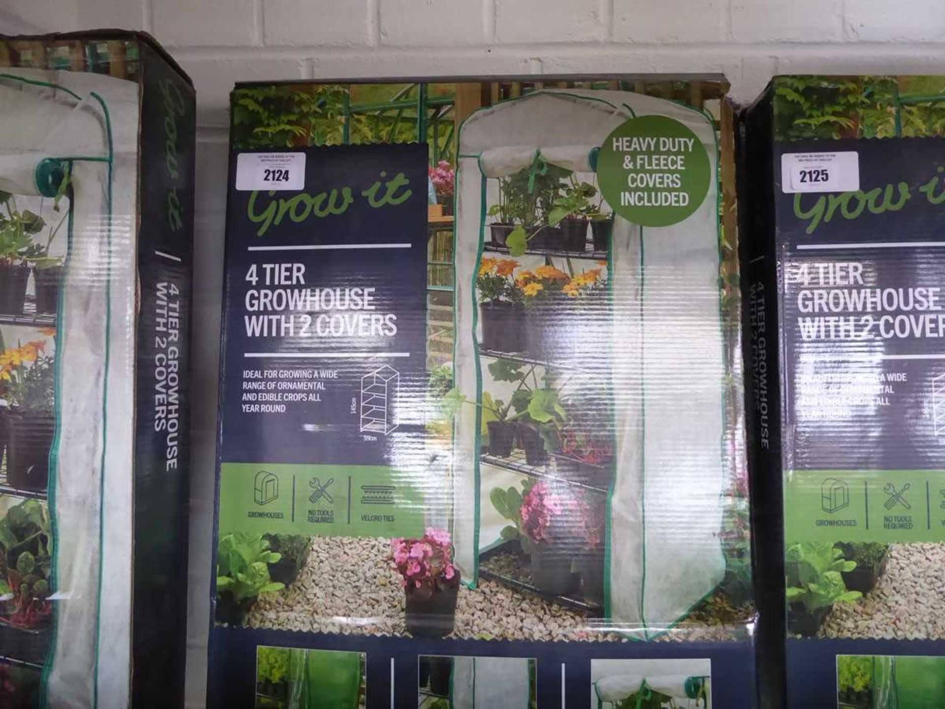 +VAT Boxed 4 tier garden grow house (145 x 59 x 45cm)