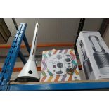 +VAT Vibra 3-in-1 fan, heater and air sterilser, together with an NSA foldaway fan