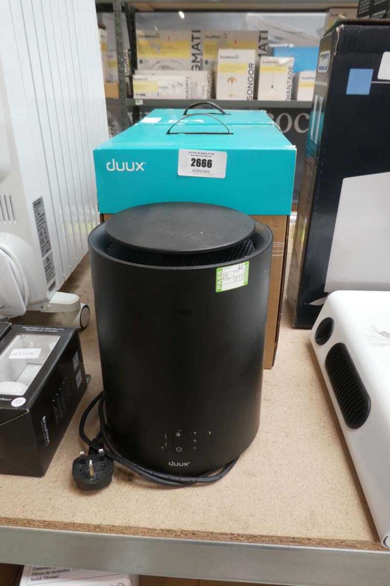 +VAT 3 Duux Three Sixty 2 heaters (2 boxed, 1 unboxed)