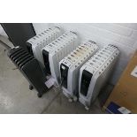 5 De'Longhi electric oil filled radiators (4 Dragon 4 Pro and 1 Radial S)
