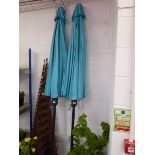 Aqua blue 2.5m wind up garden parasol