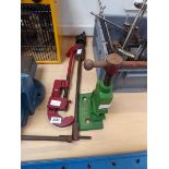 pipe cutter together with a gear or pulley extravtor and a pipe vice