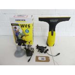 +VAT Karcher WV6 cordless window vac with power supply together with a similar Karcher cordless
