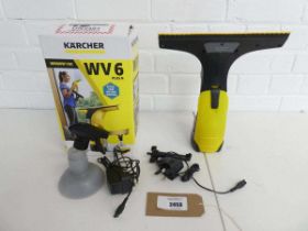 +VAT Karcher WV6 cordless window vac with power supply together with a similar Karcher cordless