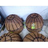 12 x 40cm black wire baskets with interrated liner
