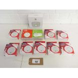 +VAT 8 Status optical smoke alarms together with a Fire Angel 2 piece smoke alarm and carbon