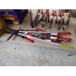 +VAT Forge Steel extendable lopper set together with grass shear and 2 Annville loppers