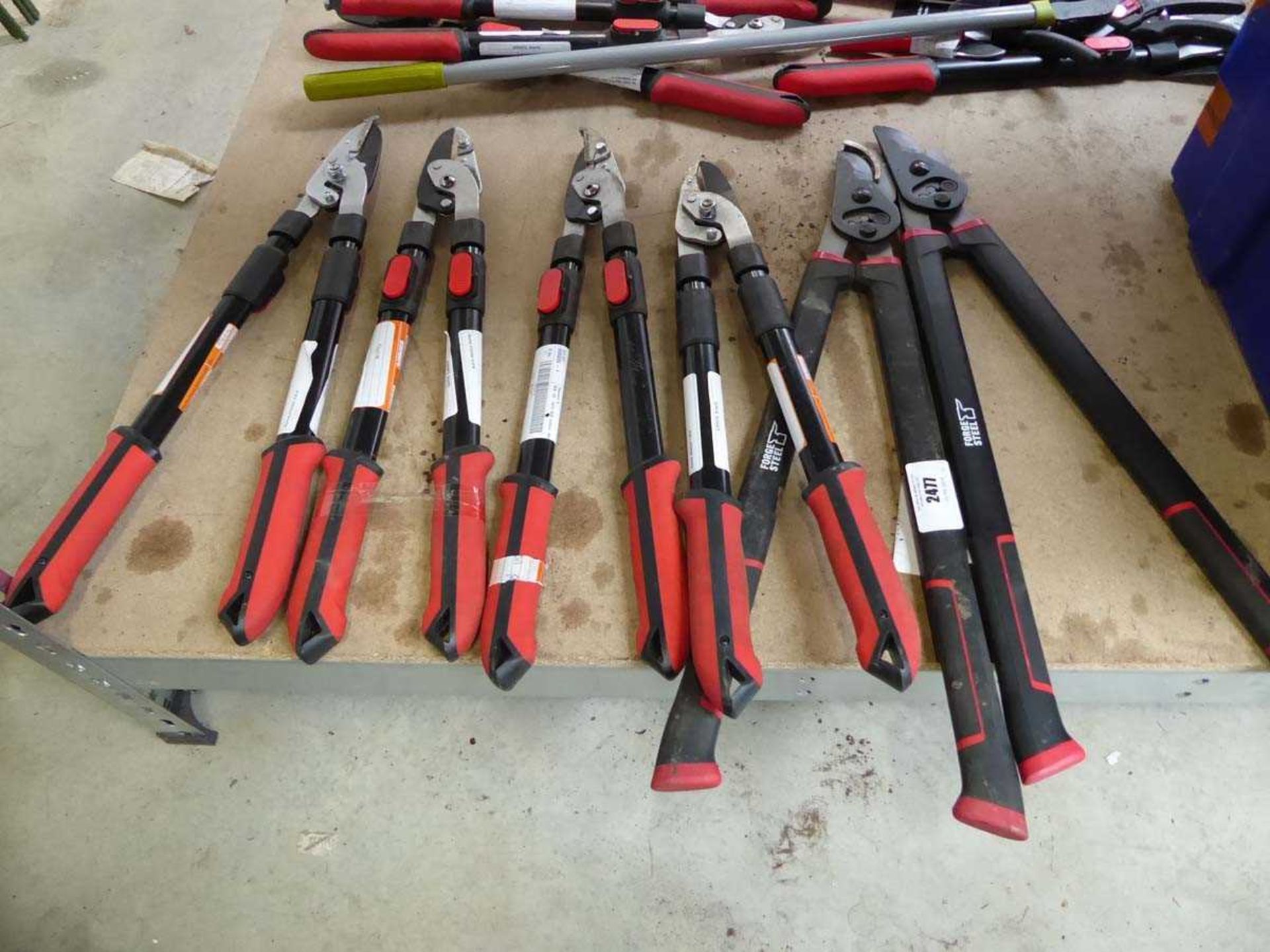 +VAT 6 pairs of Forge Steel Annville telescopic loppers