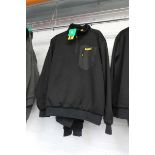 +VAT 2 DeWalt quarter neck zip up hoodies - both black, size XL