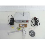 +VAT Novel Life 24v mini table saw with associated accessories (with power supply)