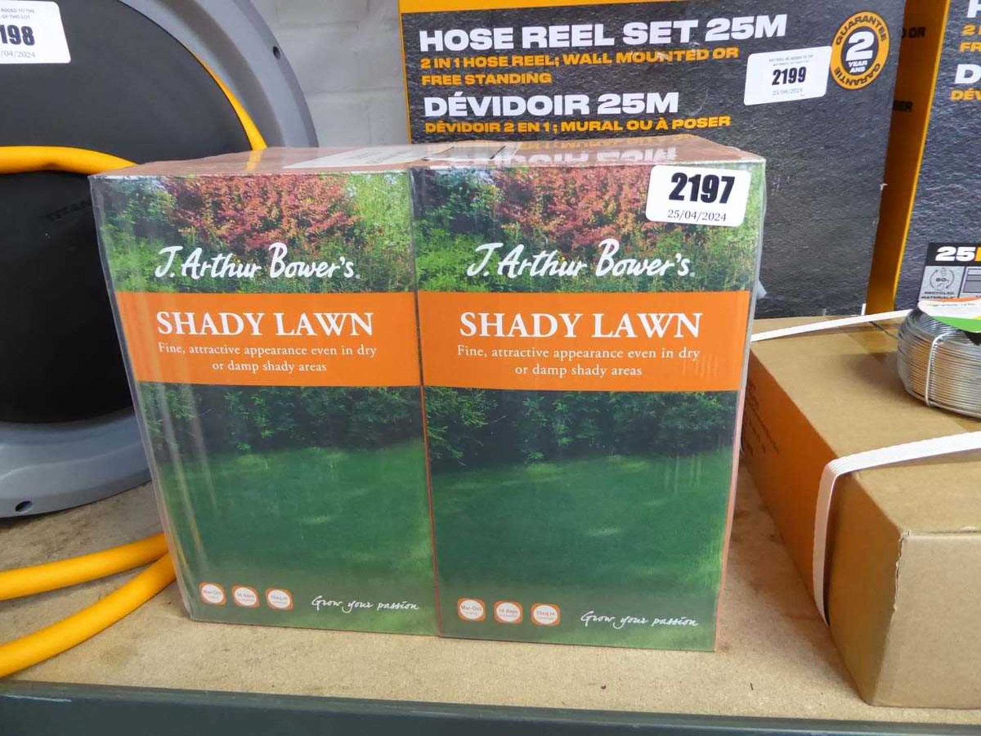 6 x 500gr, boxes of J. Arthur Bowers shady lawn seed