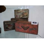 3 collectible Hignetts cigarettes and tobacco tins, together with 1 Hignetts box with cards