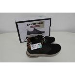 +VAT A boxed pair of mens Skechers Memory Foam trainers. Colour-Black Size-8.5